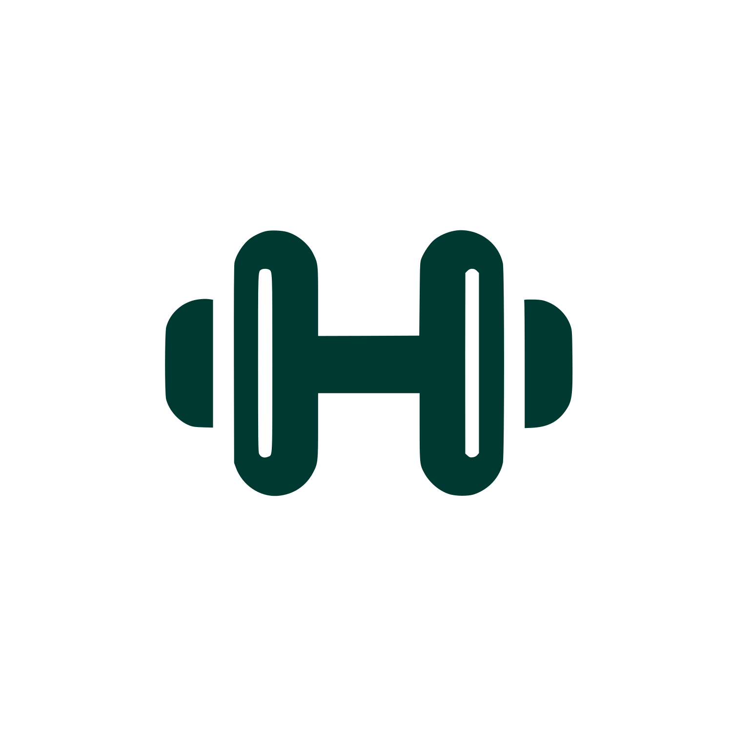 Dumbbell Shape Logo #003932