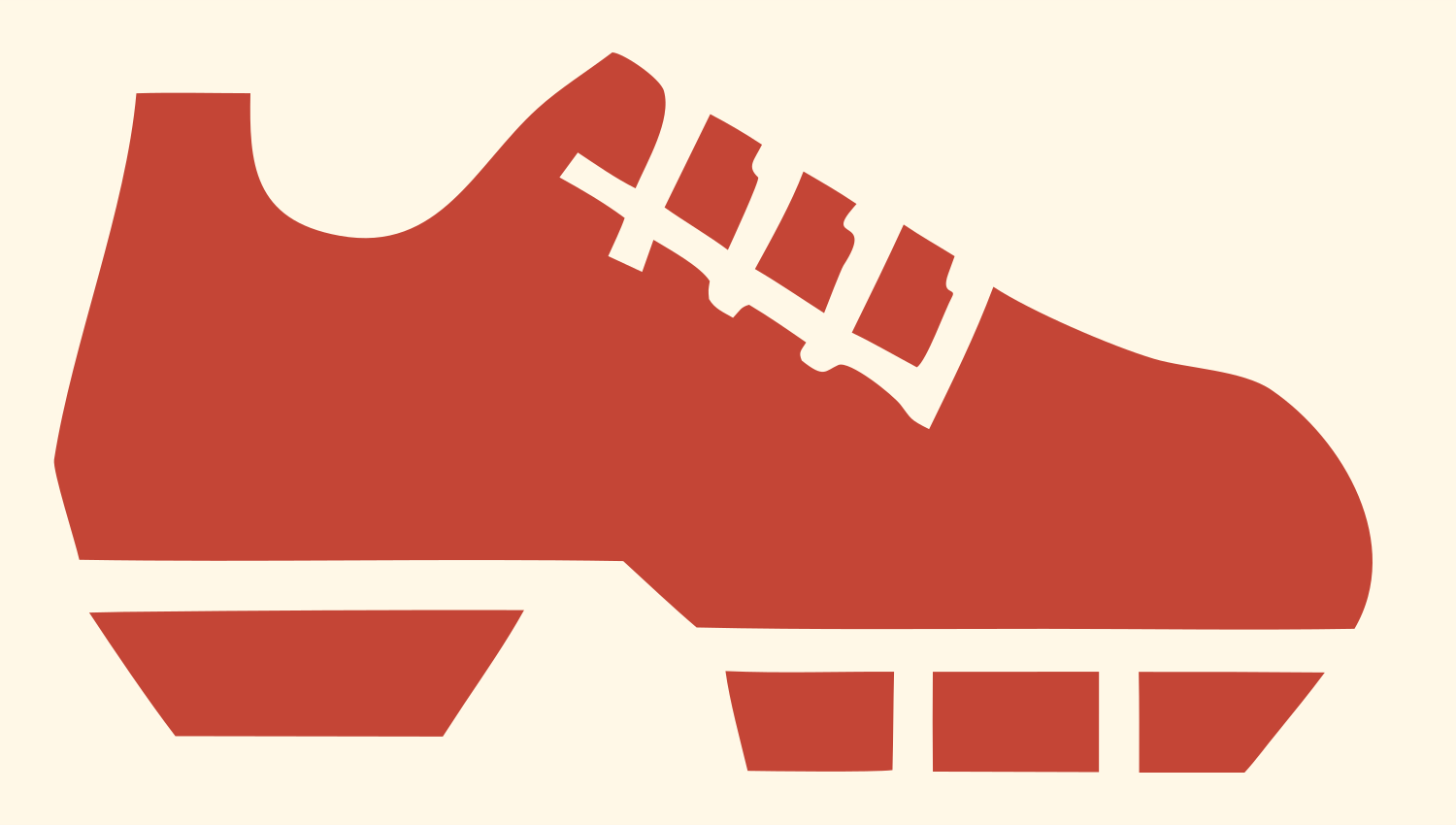Heavy Cleat Boot Side Badge #fff8e7/#c44536