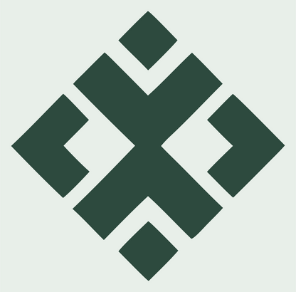 Chunky Diamond Cross Pattern Mark #e8efe9/#2d4a3e