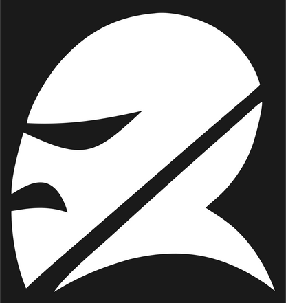 Masked Warrior Helmet Crest #1a1a1a/#ffffff