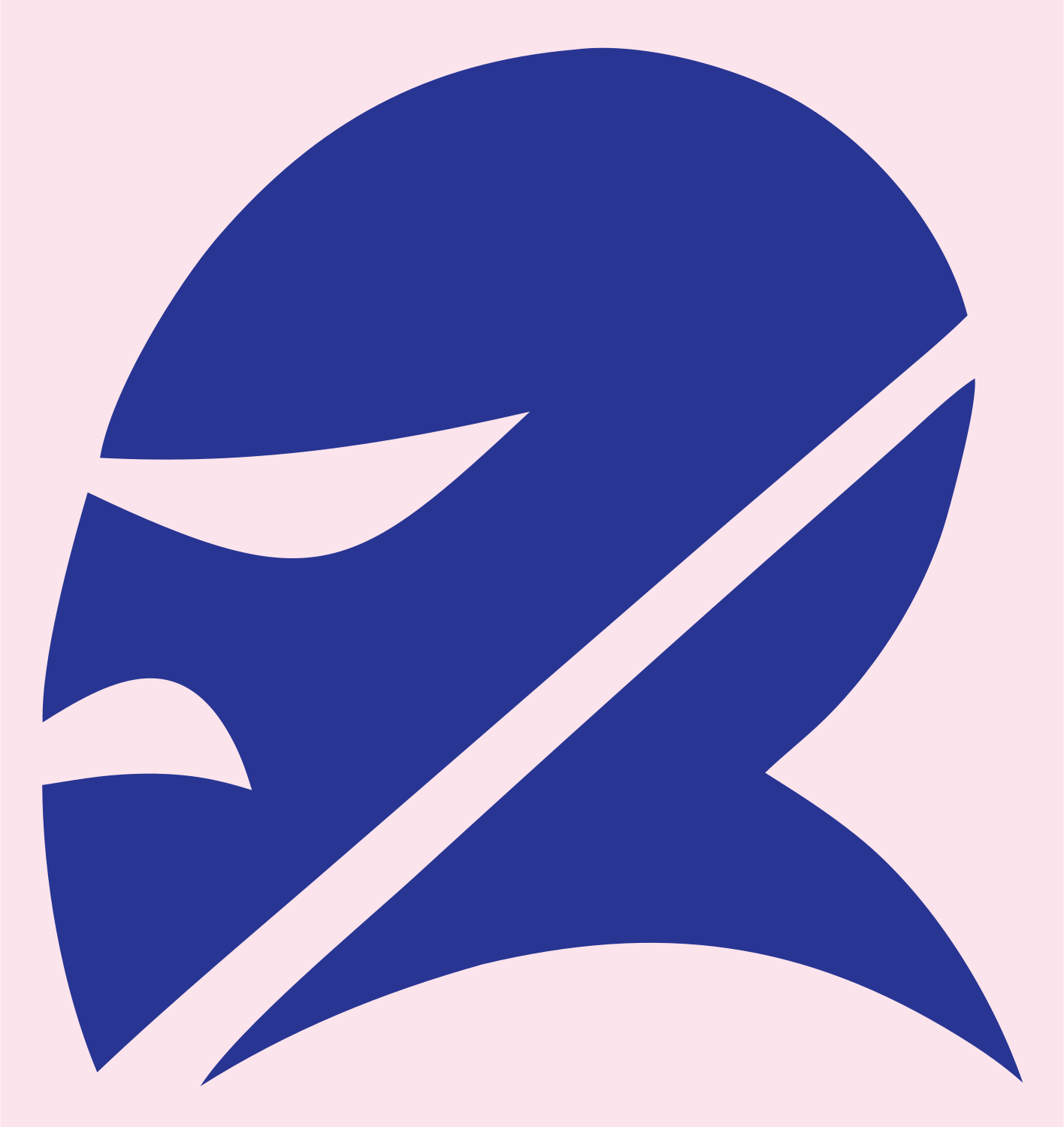 Masked Warrior Helmet Crest #fce4ec/#283593