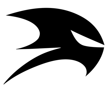 Bold Eagle Head Football Mark #ffffff/#000000