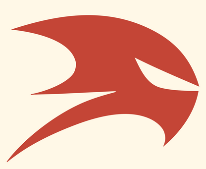 Bold Eagle Head Football Mark #fff8e7/#c44536