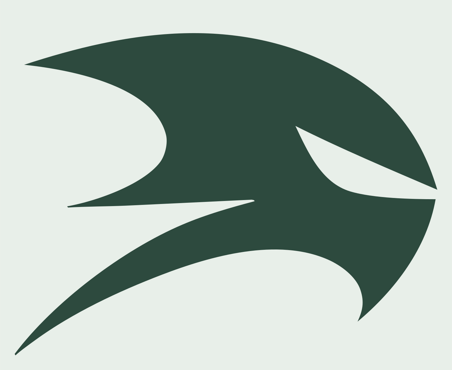 Bold Eagle Head Football Mark #e8efe9/#2d4a3e