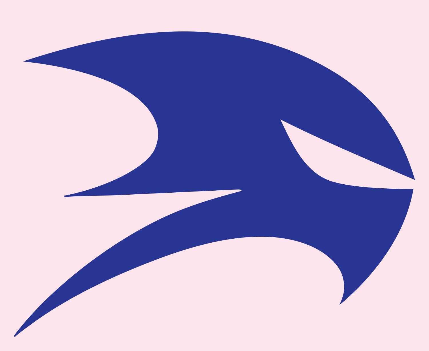 Bold Eagle Head Football Mark #fce4ec/#283593