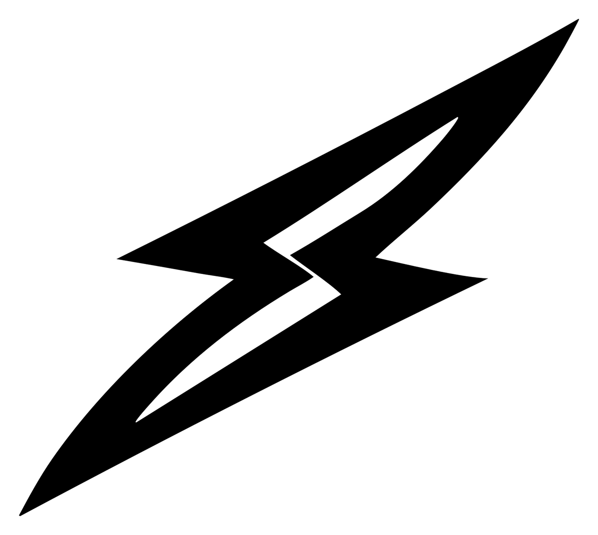 Bold Lightning Bolt Football Mark #ffffff/#000000