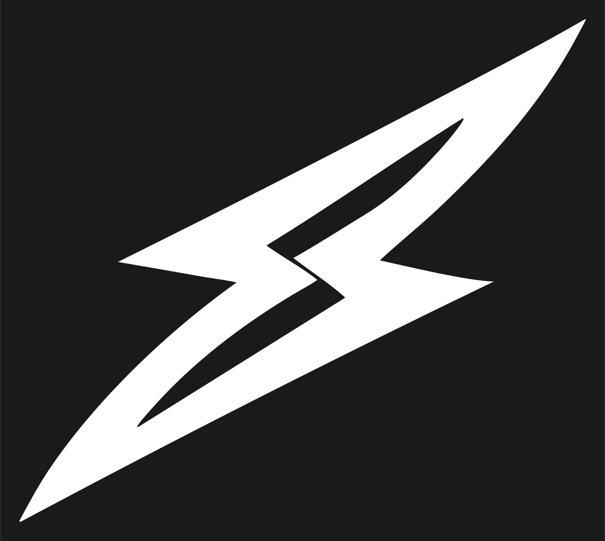 Bold Lightning Bolt Football Mark #1a1a1a/#ffffff