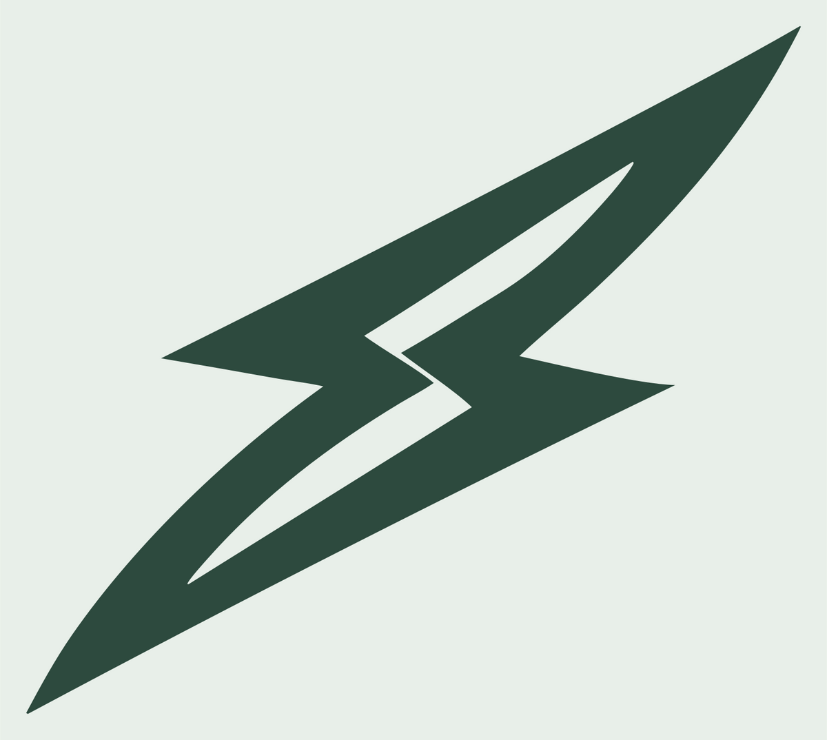 Bold Lightning Bolt Football Mark #e8efe9/#2d4a3e