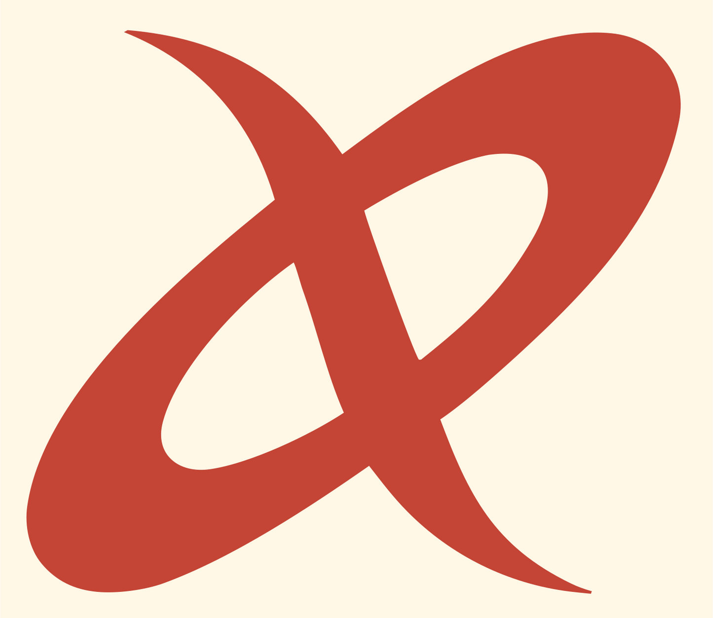 Orbit Atom Football Mark #fff8e7/#c44536