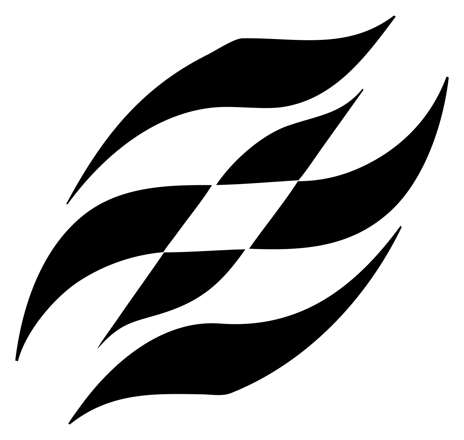 Waving Checkered Flag Football Mark #ffffff/#000000