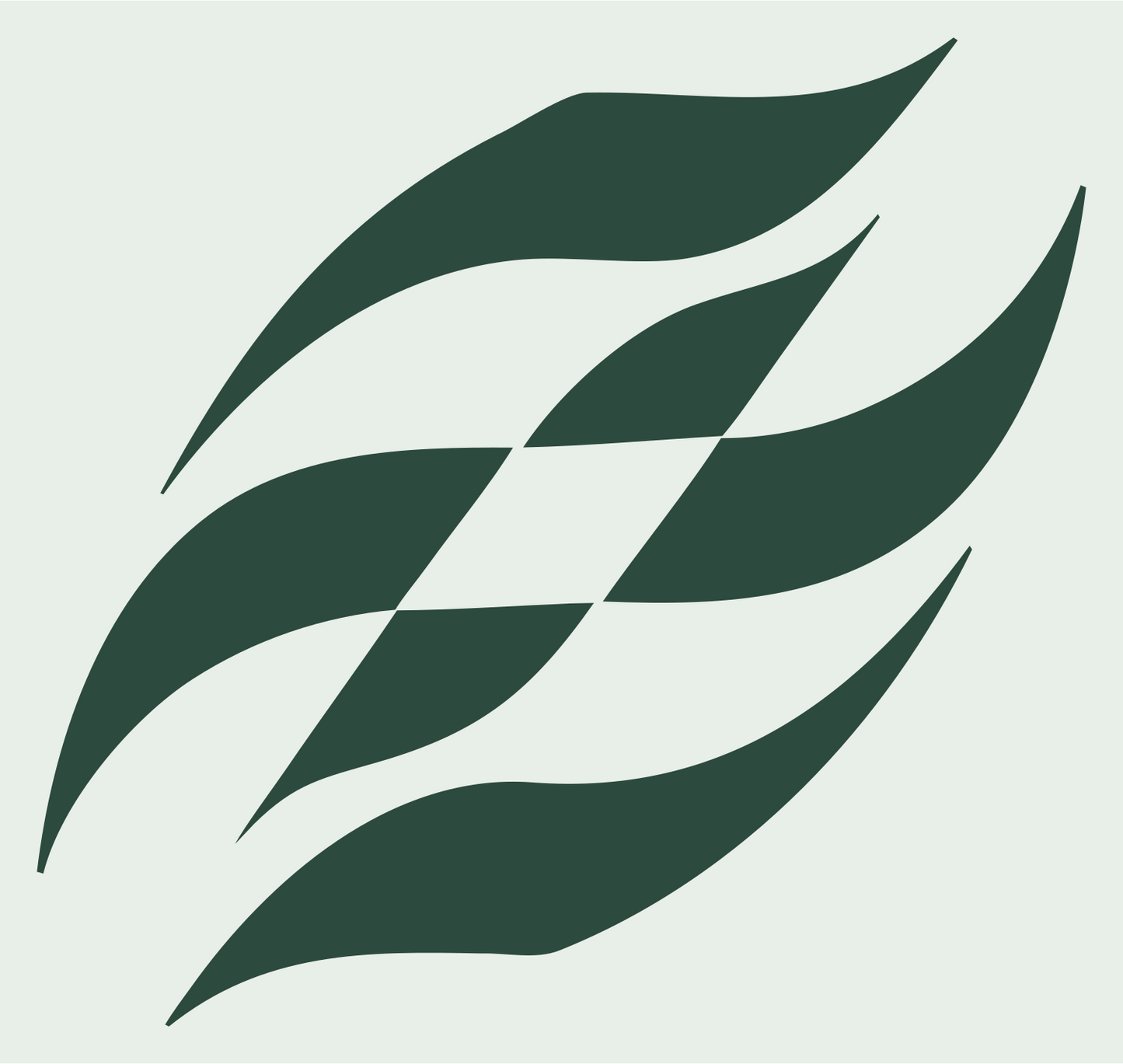 Waving Checkered Flag Football Mark #e8efe9/#2d4a3e