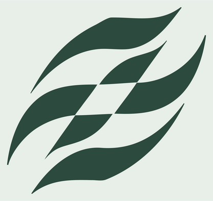 Waving Checkered Flag Football Mark #e8efe9/#2d4a3e