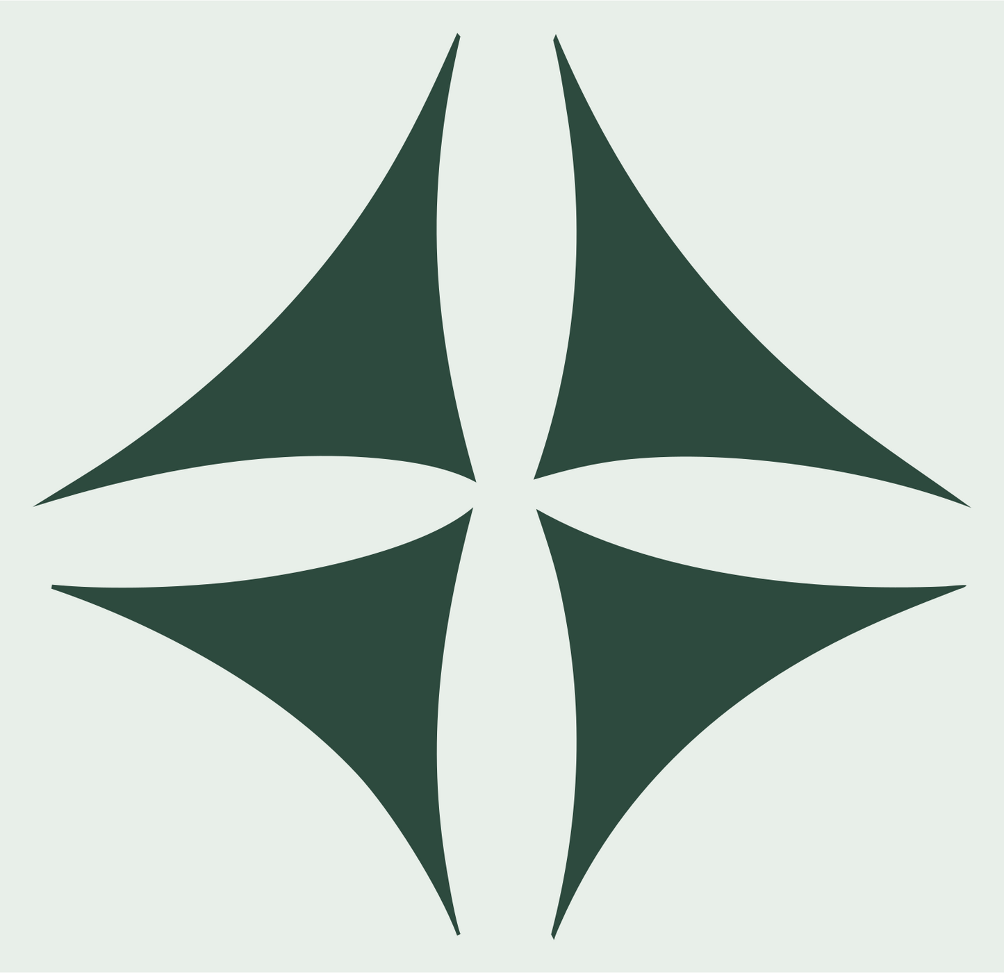 Four-Point Star Football Crest #e8efe9/#2d4a3e