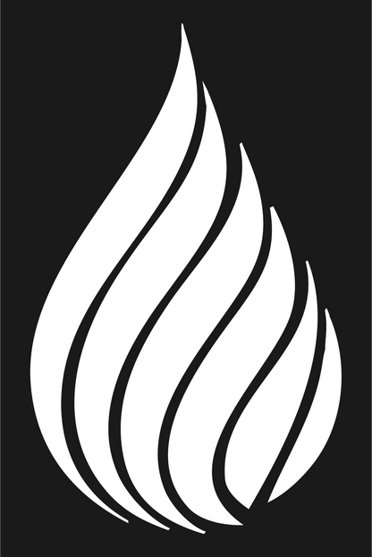 Bold Flame Drop Mark #1a1a1a/#ffffff