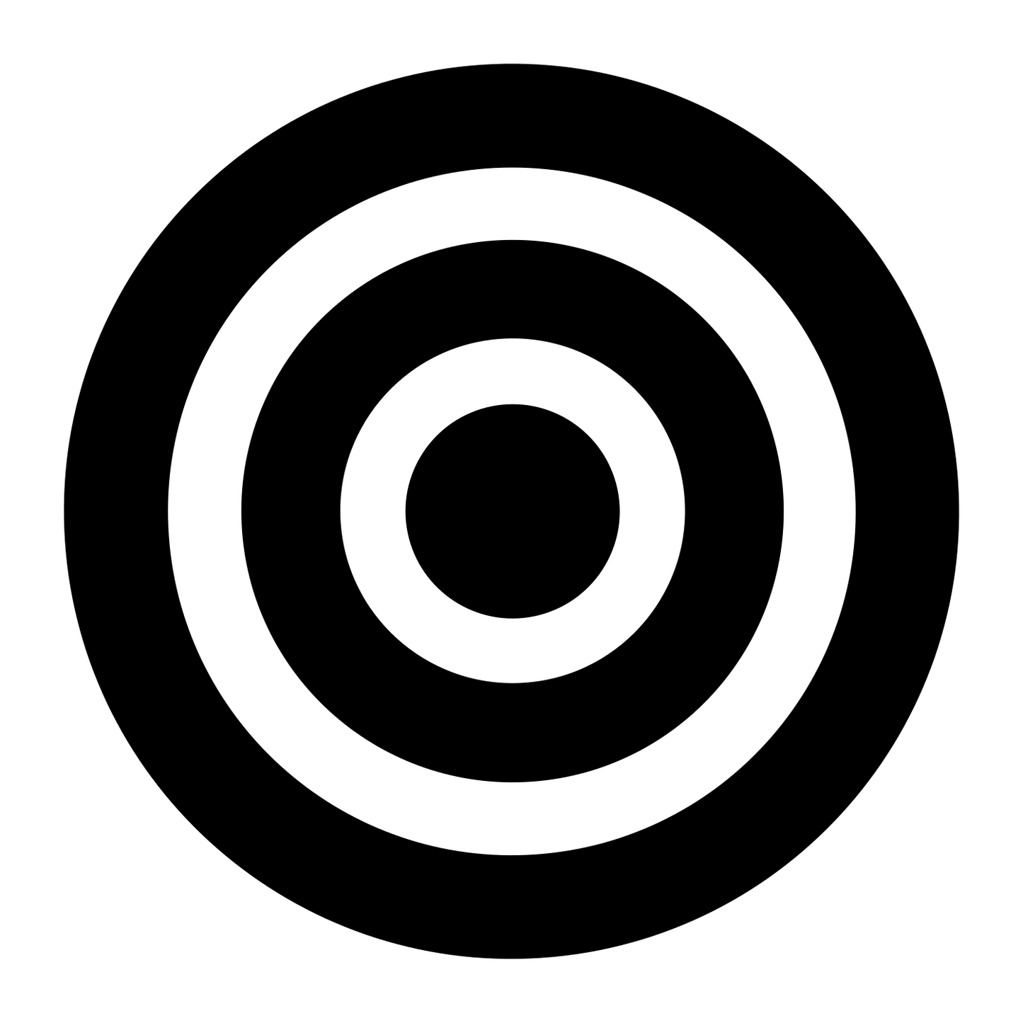 Bold Target Bullseye Mark #ffffff/#000000