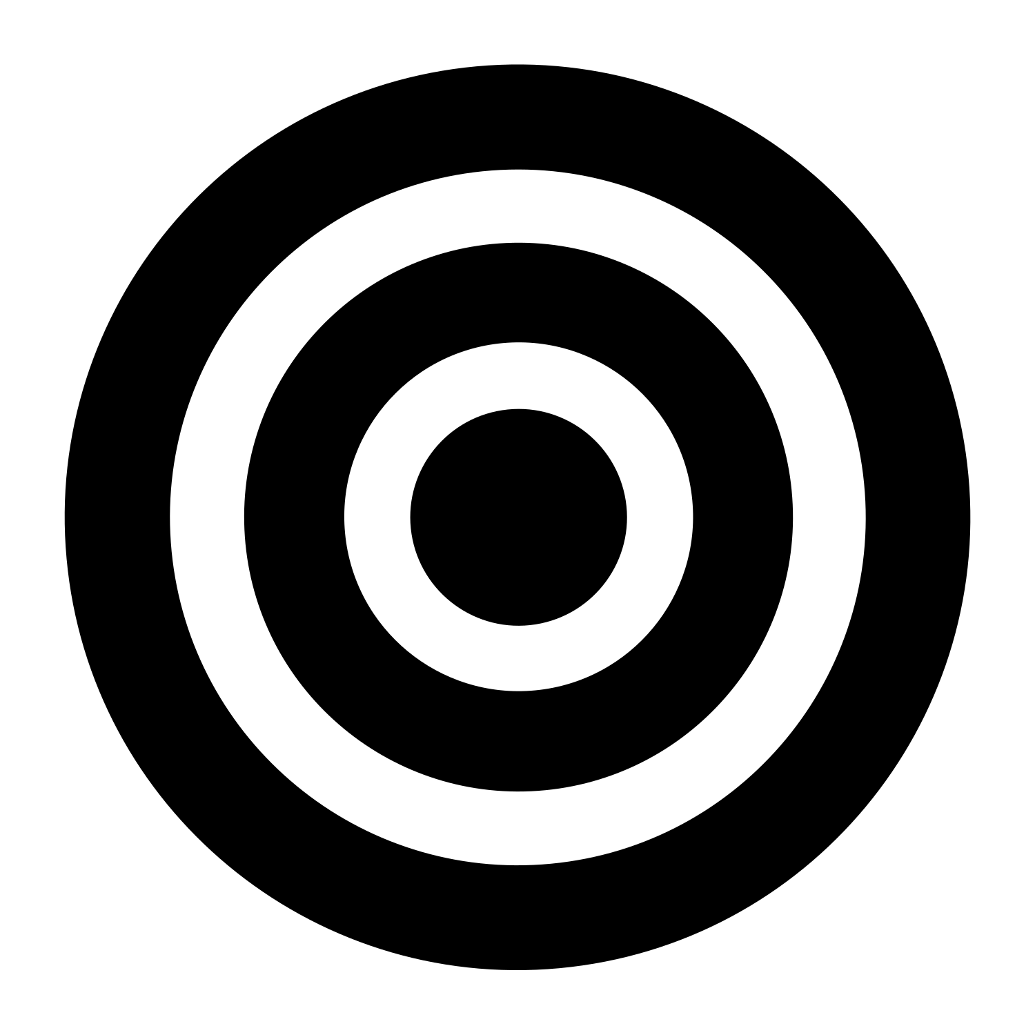 Bold Target Bullseye Mark #ffffff/#000000