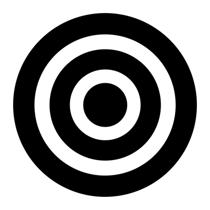 Bold Target Bullseye Mark #ffffff/#000000