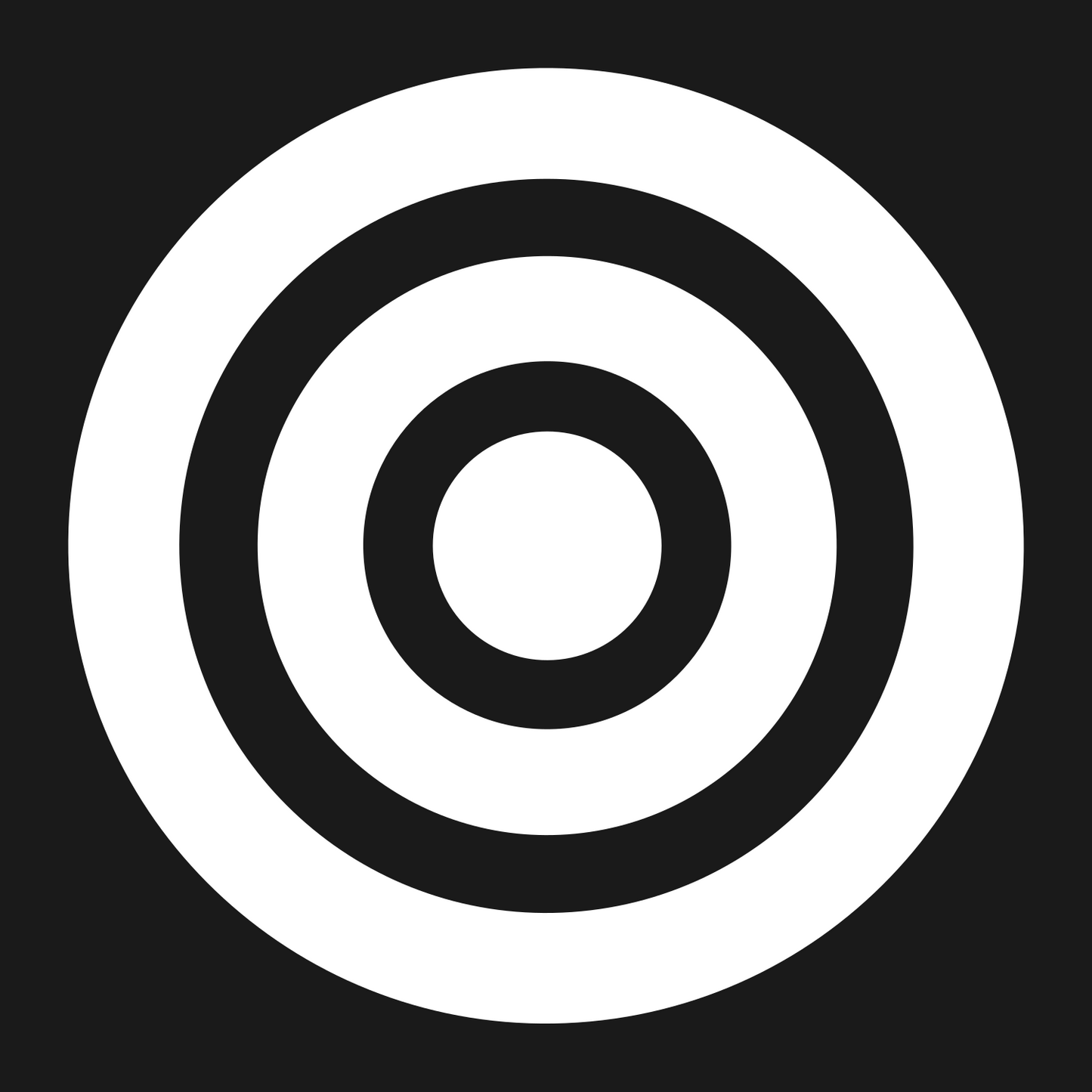 Bold Target Bullseye Mark #1a1a1a/#ffffff