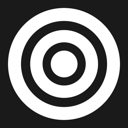 Bold Target Bullseye Mark #1a1a1a/#ffffff
