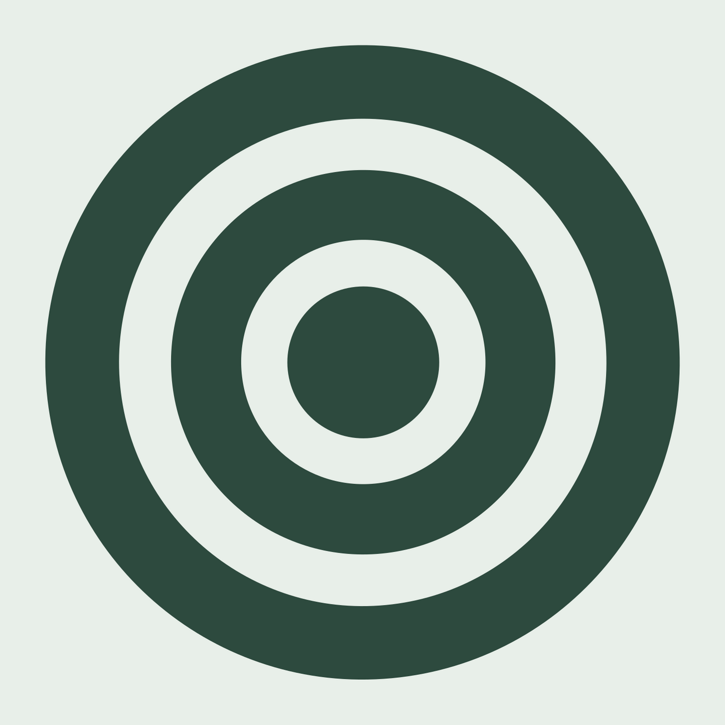 Bold Target Bullseye Mark #e8efe9/#2d4a3e