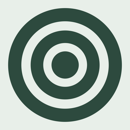 Bold Target Bullseye Mark #e8efe9/#2d4a3e