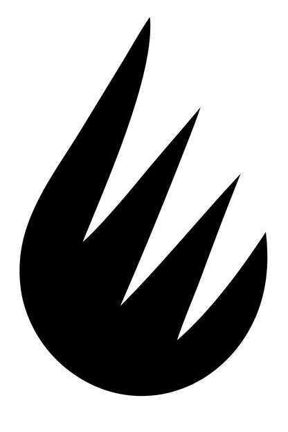 Bold Fire Flame Icon #ffffff/#000000