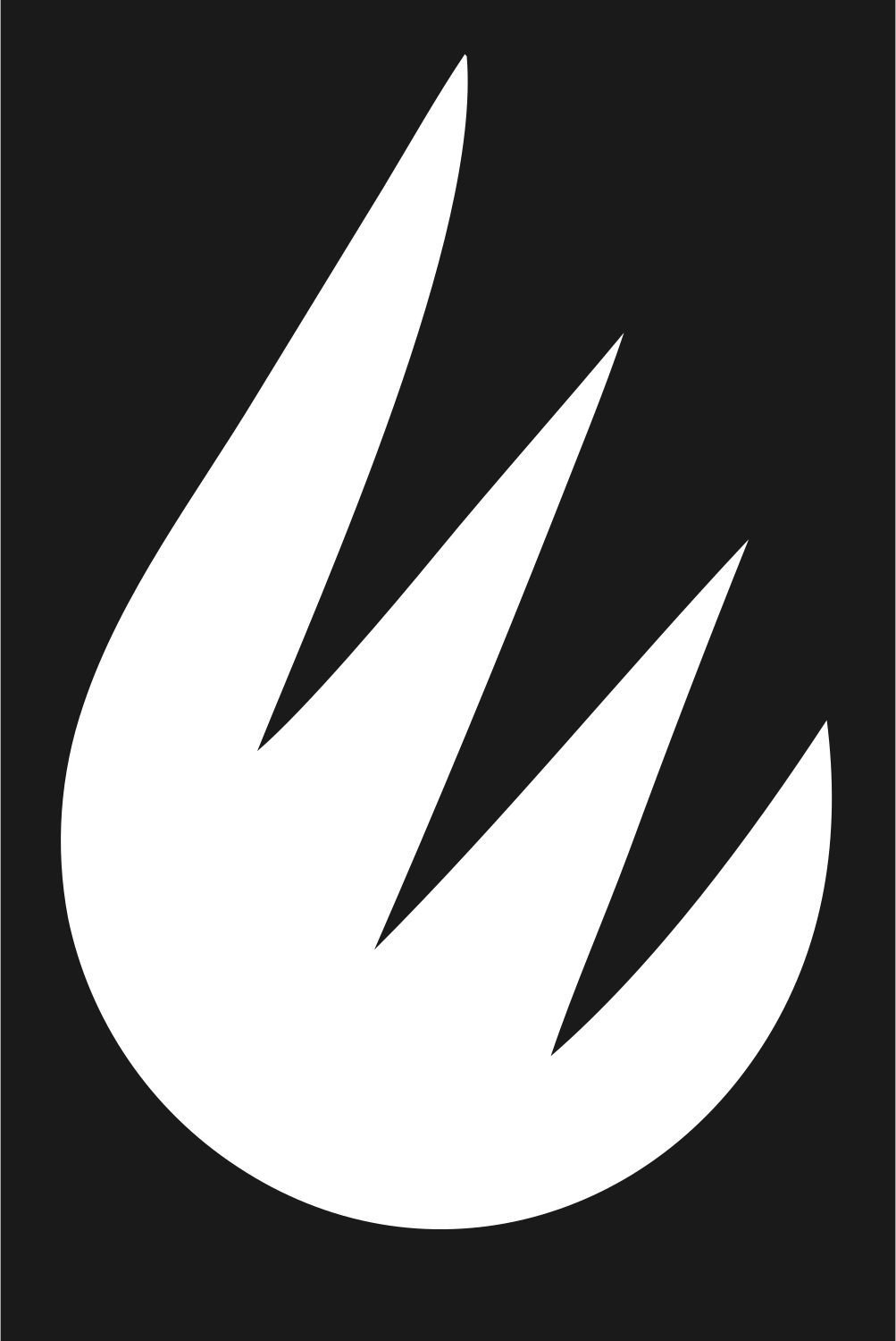 Bold Fire Flame Icon #1a1a1a/#ffffff