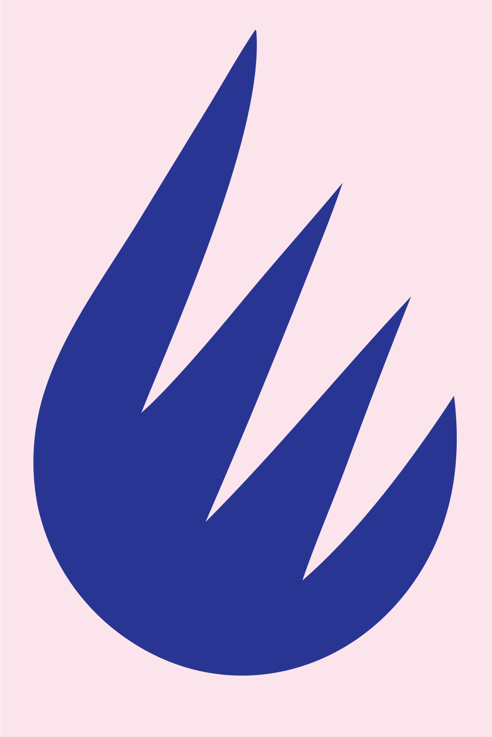 Bold Fire Flame Icon #fce4ec/#283593