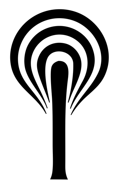 Bold Signal Tree Emblem #ffffff/#000000