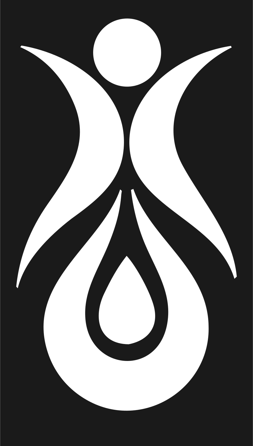 Human Figure Drop Logo #1a1a1a/#ffffff