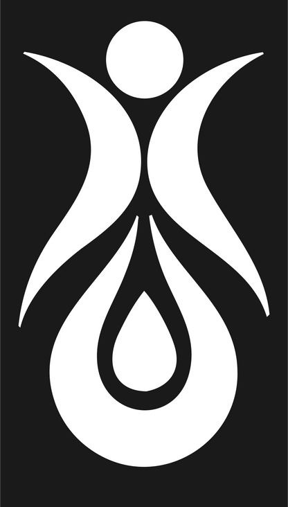 Human Figure Drop Logo #1a1a1a/#ffffff