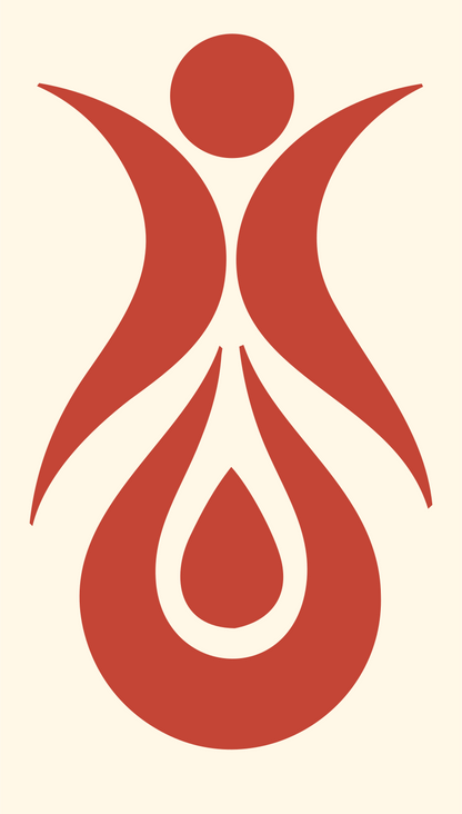 Human Figure Drop Logo #fff8e7/#c44536