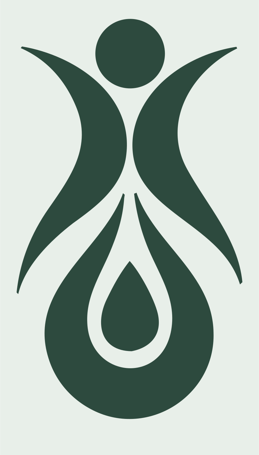 Human Figure Drop Logo #e8efe9/#2d4a3e