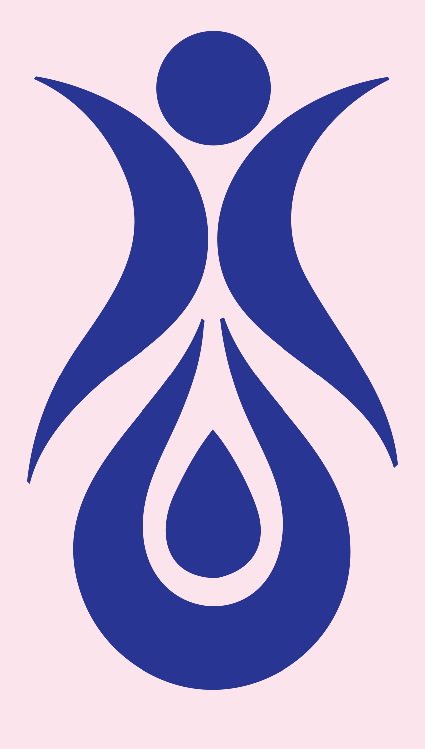 Human Figure Drop Logo #fce4ec/#283593