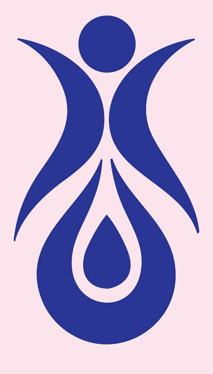 Human Figure Drop Logo #fce4ec/#283593