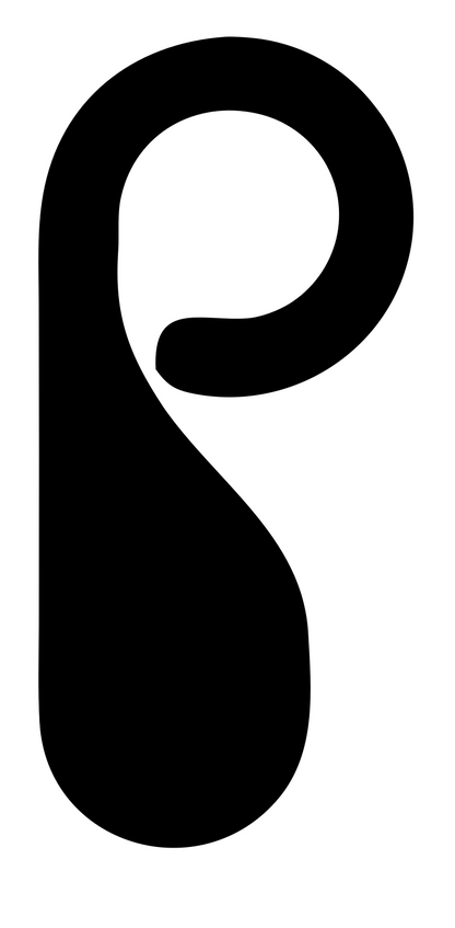 Monoline Spiral Drop Logo #ffffff/#000000