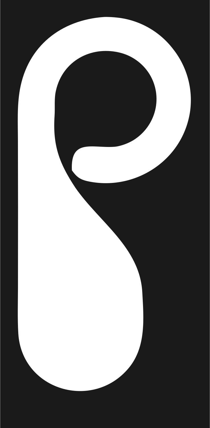Monoline Spiral Drop Logo #1a1a1a/#ffffff