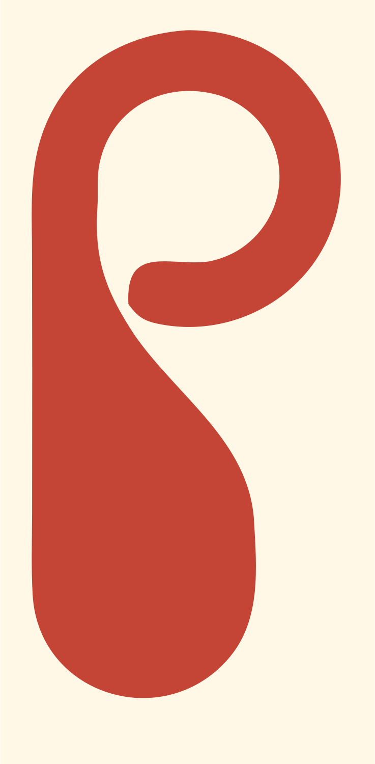 Monoline Spiral Drop Logo #fff8e7/#c44536