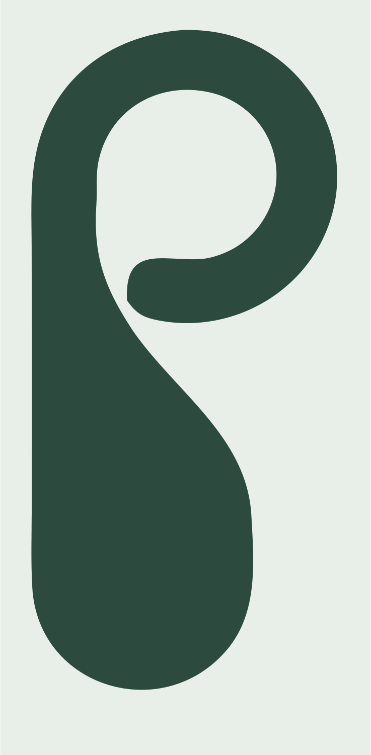 Monoline Spiral Drop Logo #e8efe9/#2d4a3e