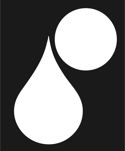 Raindrop Circle Drop Badge #1a1a1a/#ffffff