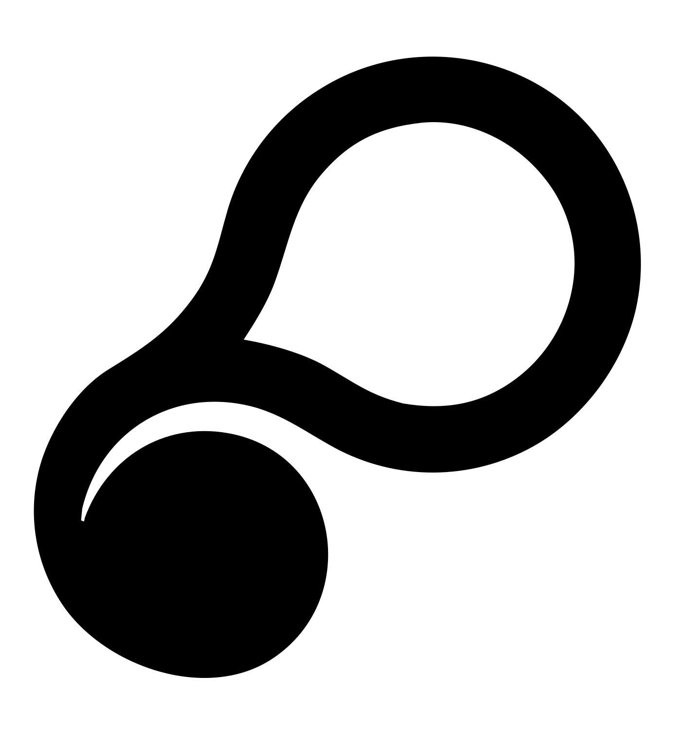 Monoline Loop Drop Mark #ffffff/#000000