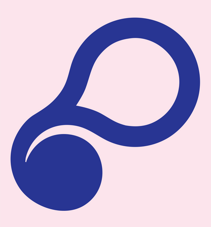 Monoline Loop Drop Mark #fce4ec/#283593