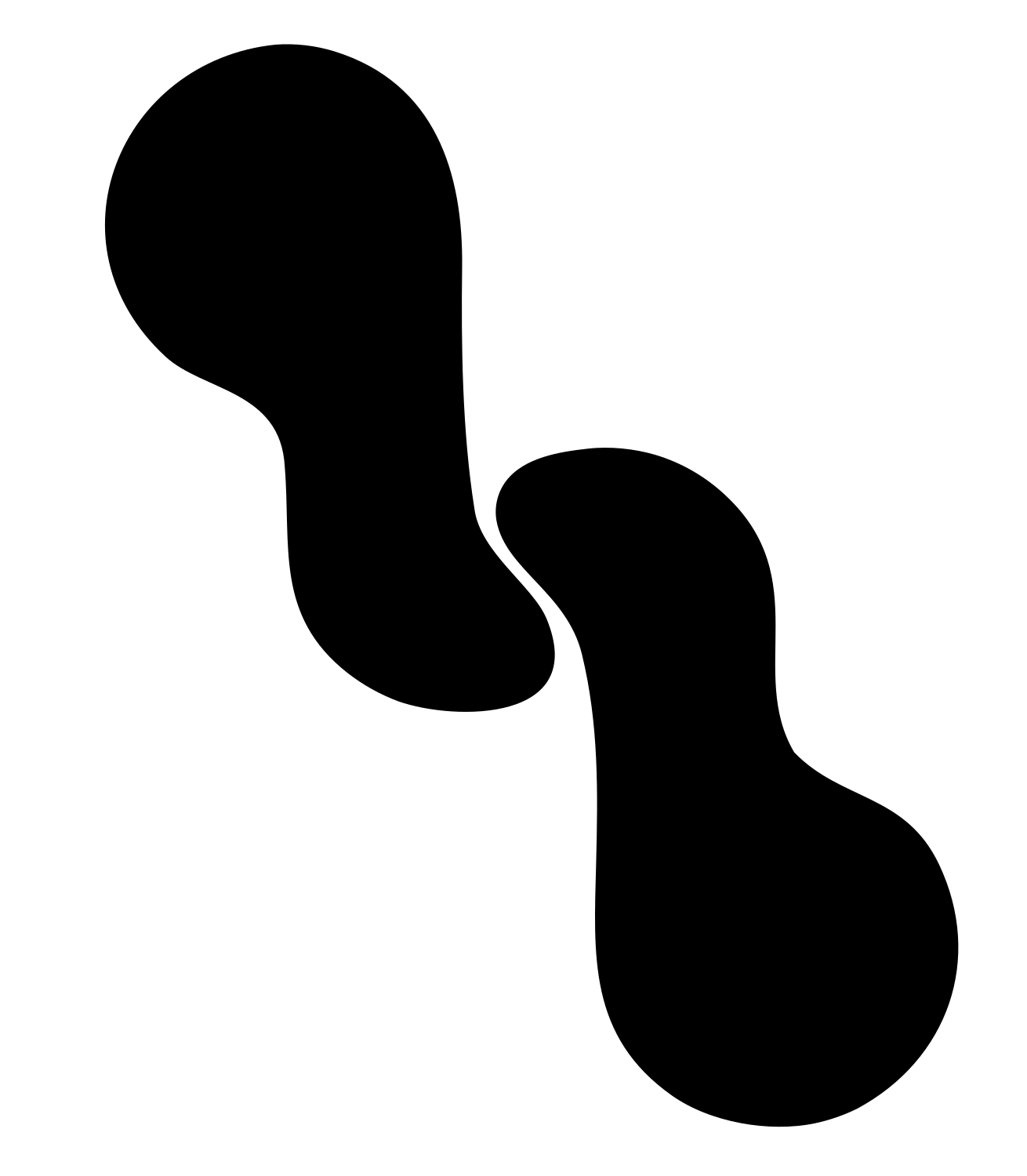 Linked Double Drop Logo #ffffff/#000000