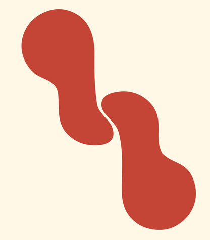 Linked Double Drop Logo #fff8e7/#c44536