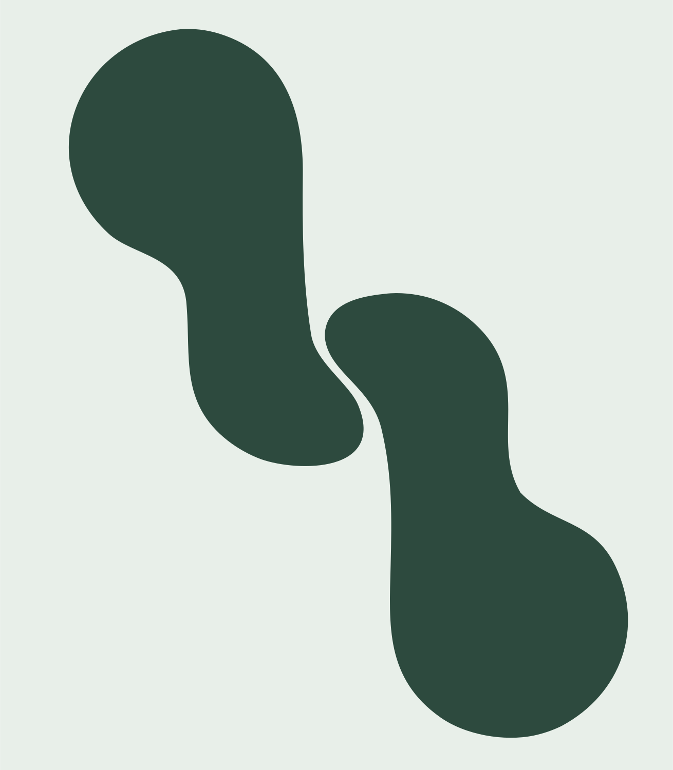 Linked Double Drop Logo #e8efe9/#2d4a3e