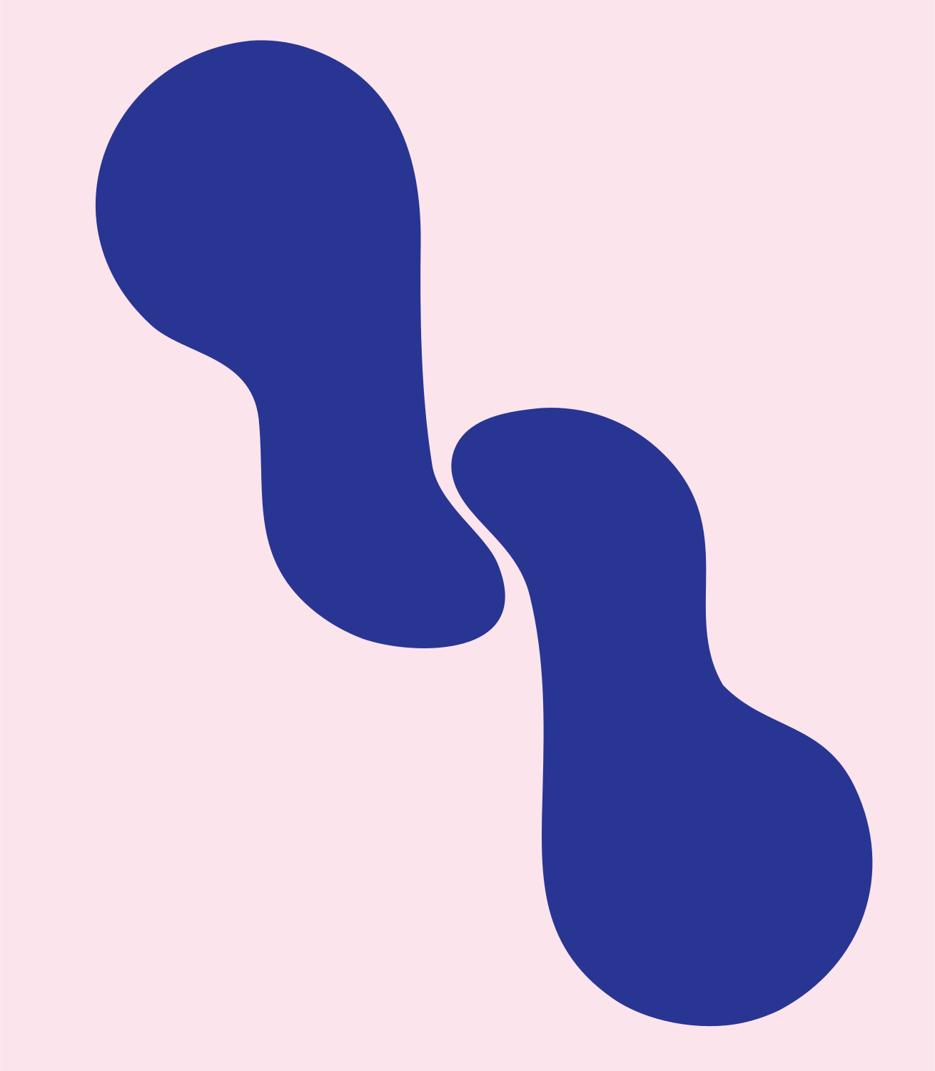 Linked Double Drop Logo #fce4ec/#283593