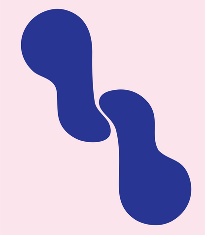 Linked Double Drop Logo #fce4ec/#283593