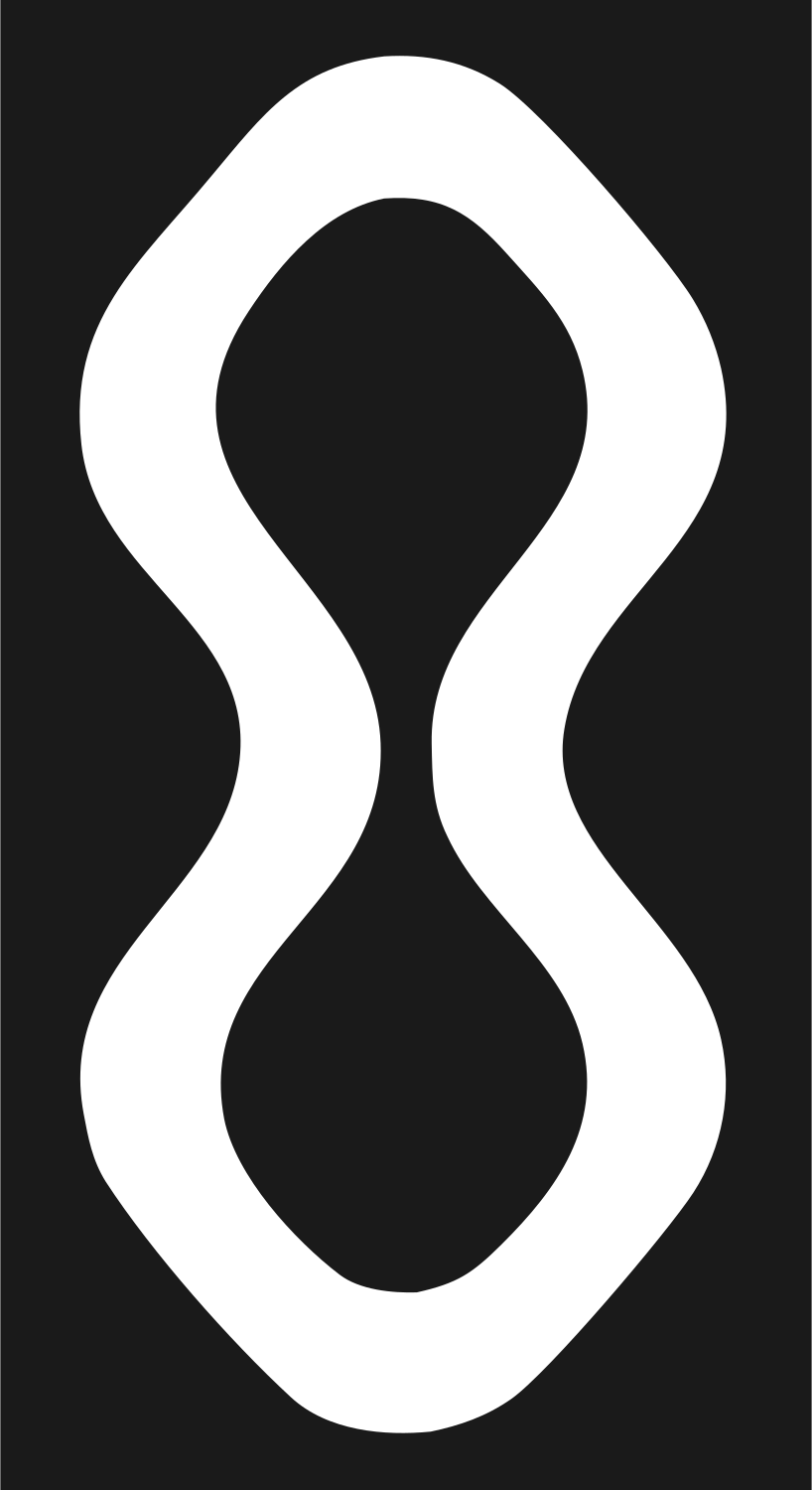 Monoline Figure Eight Drop Icon #1a1a1a/#ffffff