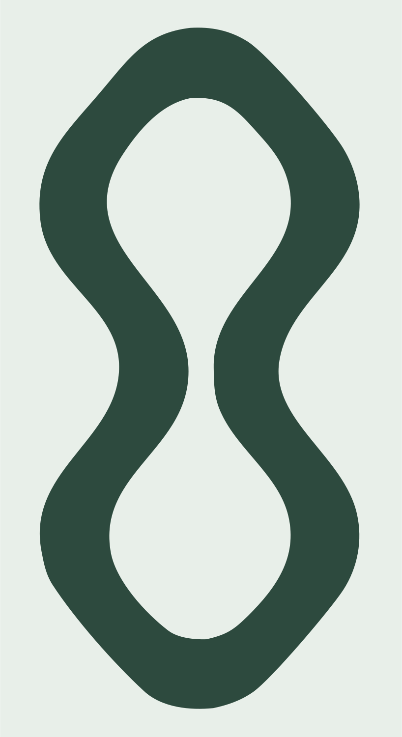 Monoline Figure Eight Drop Icon #e8efe9/#2d4a3e