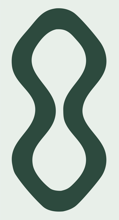 Monoline Figure Eight Drop Icon #e8efe9/#2d4a3e